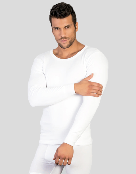 Camiseta interior hombre manga larga algodón termal - Casa Indalesi