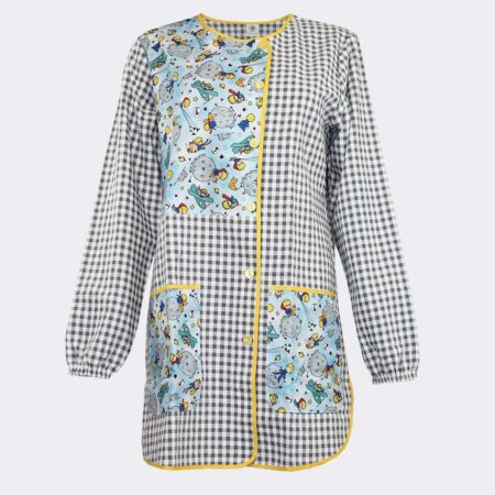 bata mujer tela manga larga