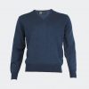 Jersey Pullover hombre clásico azul jeans