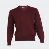 Jersey Pullover hombre clásico granate