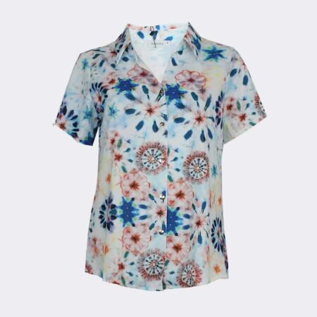 Blusa manga corta mujer