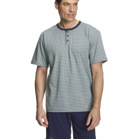 Pijama punto VERANO hombre corto con abertura