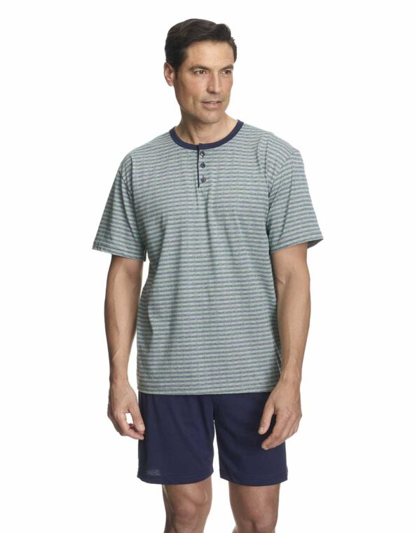 Pijama punto VERANO hombre corto con abertura