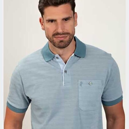 Polo hombre tejido granito manga corta