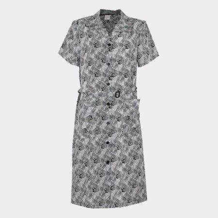 Bata vestido bambula mujer manga corta cuello camisero