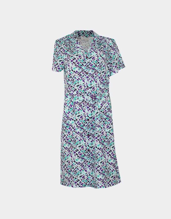 Bata vestido mujer manga corta de bambula