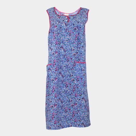 Bata vestido mujer tela sin mangas bambula