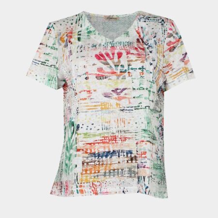 Camiseta punto manga corta mujer punto fino