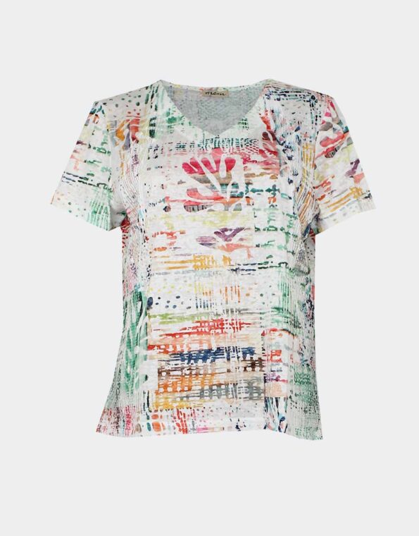 Camiseta punto manga corta mujer punto fino