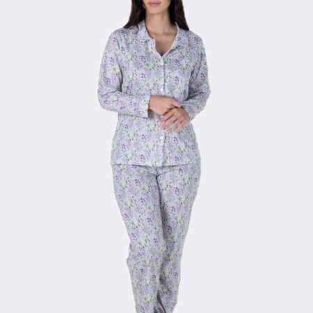 Pijama mujer punto fino largo abierto