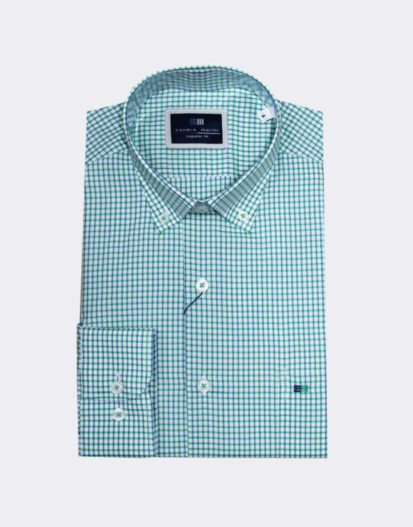 Camisa tela fina hombre manga larga patron clasico