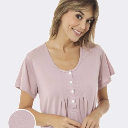 camisa dormir manga corta clasica
