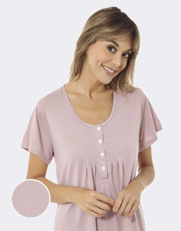 camisa dormir manga corta clasica