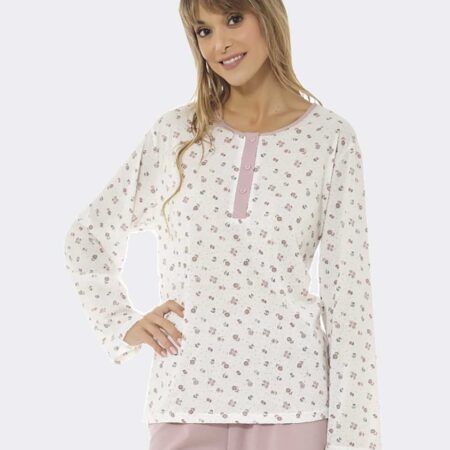pijama mujer largo punto fino