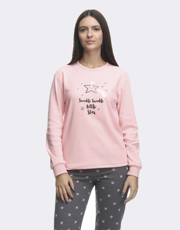 Pijama punto felpa mujer