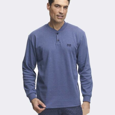 Pijama punto felpa con tapeta inverno clasico hombre