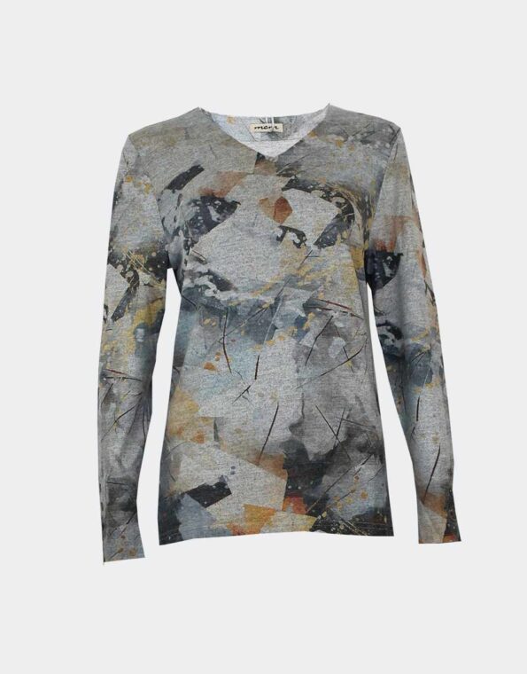 Camiseta mujer punto cuello pico
