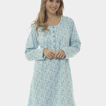 Camisón de mujer punto fino manga larga