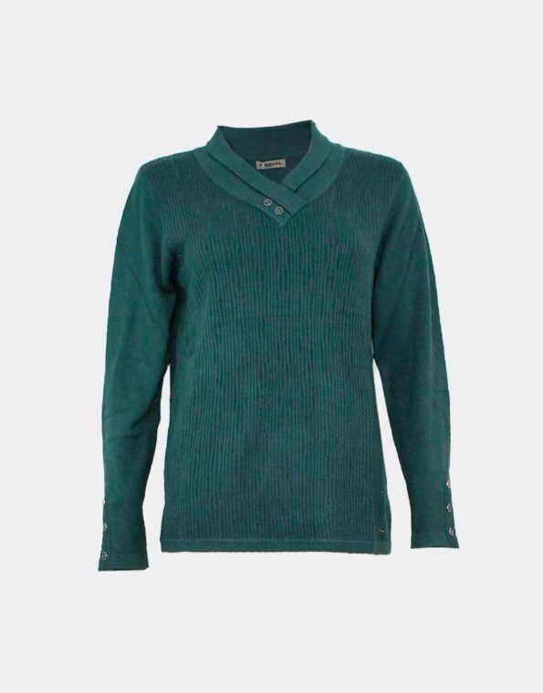 jersey mujer punto cuello pico