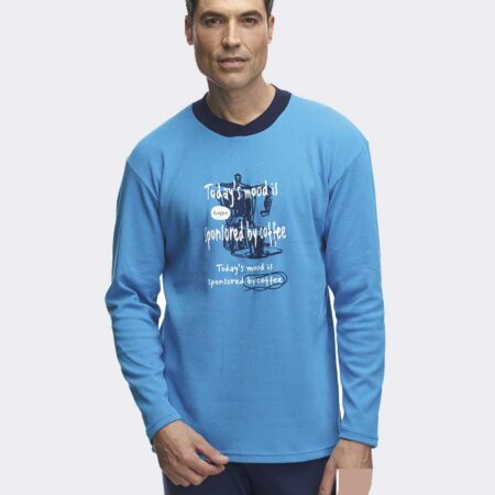 Pijama punto felpa hombre invierno