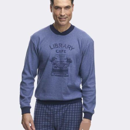 Pijama punto felpa gruesa hombre invierno