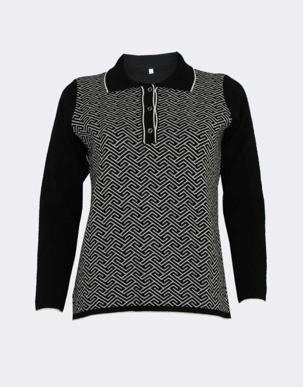 polo mujer estampado geometrico