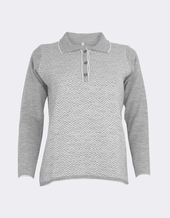 polo mujer estampado geometrico