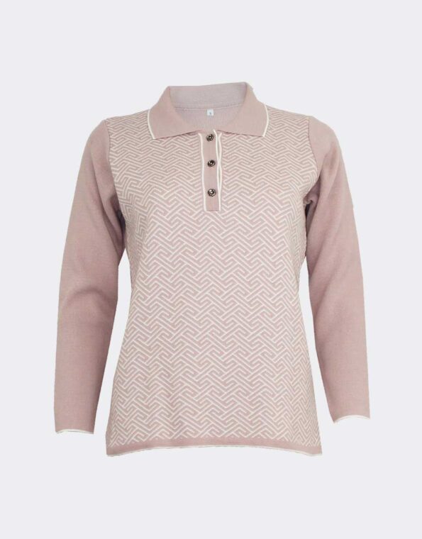 polo mujer estampado geometrico