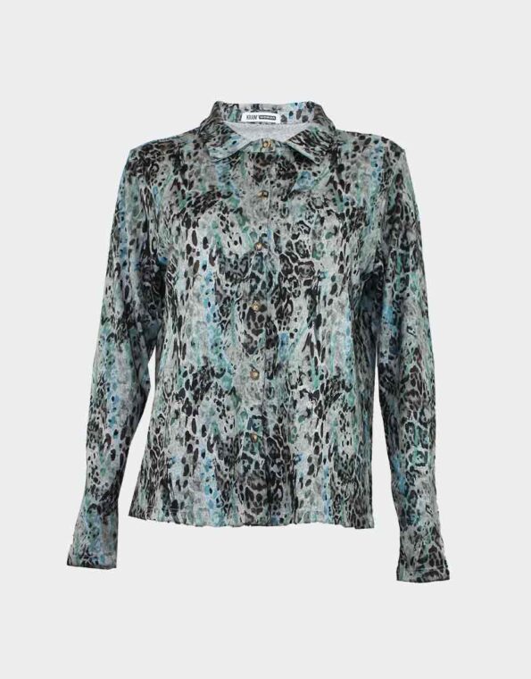 Blusa de mujer punto cuello camisero