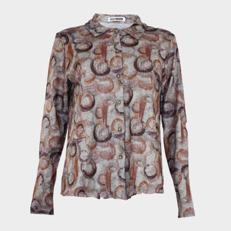 Blusa de mujer de punto cuello camisero