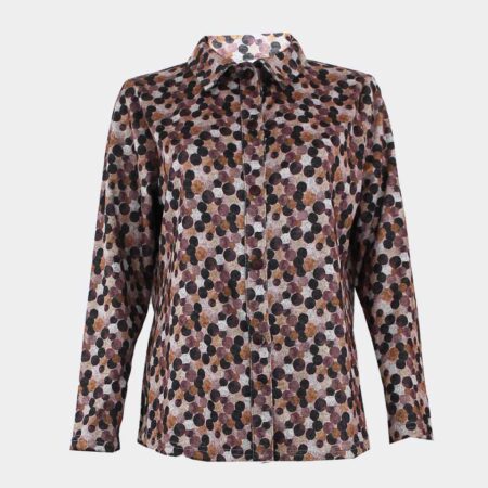 Blusa mujer punto estampado con circulos