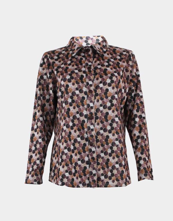Blusa mujer punto estampado con circulos
