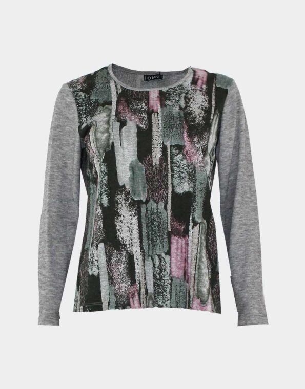Camiseta de mujer punto estampado abstracto