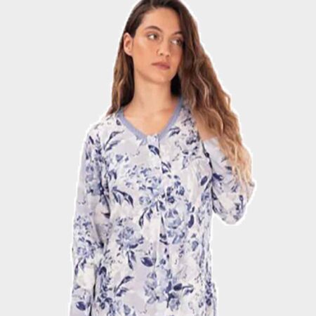 Camisón de mujer punto fino manga larga