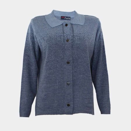 Chaqueta de mujer con cuello y bolsillos