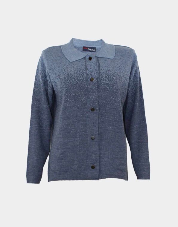 Chaqueta de mujer con cuello y bolsillos