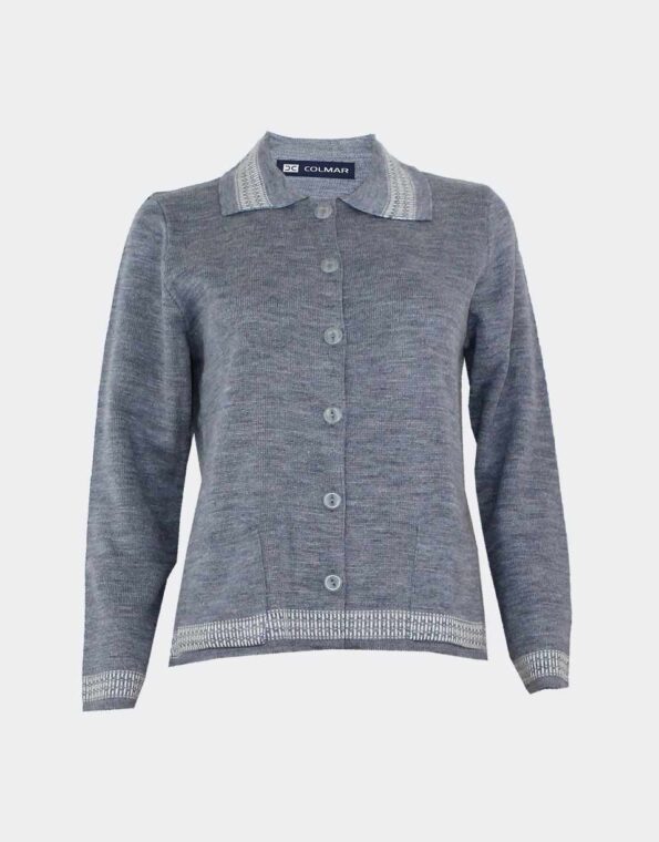 Chaqueta de mujer con cuello acrilica