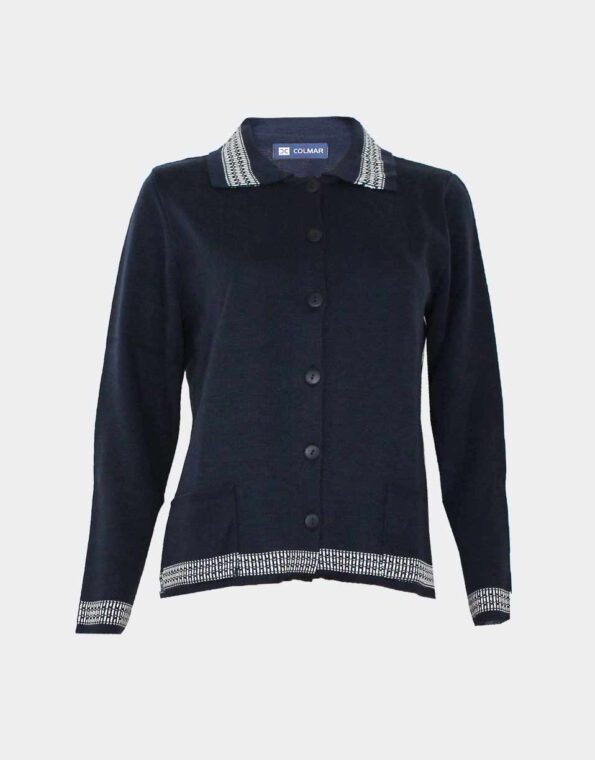 chaqueta mujer con cuello acrilica