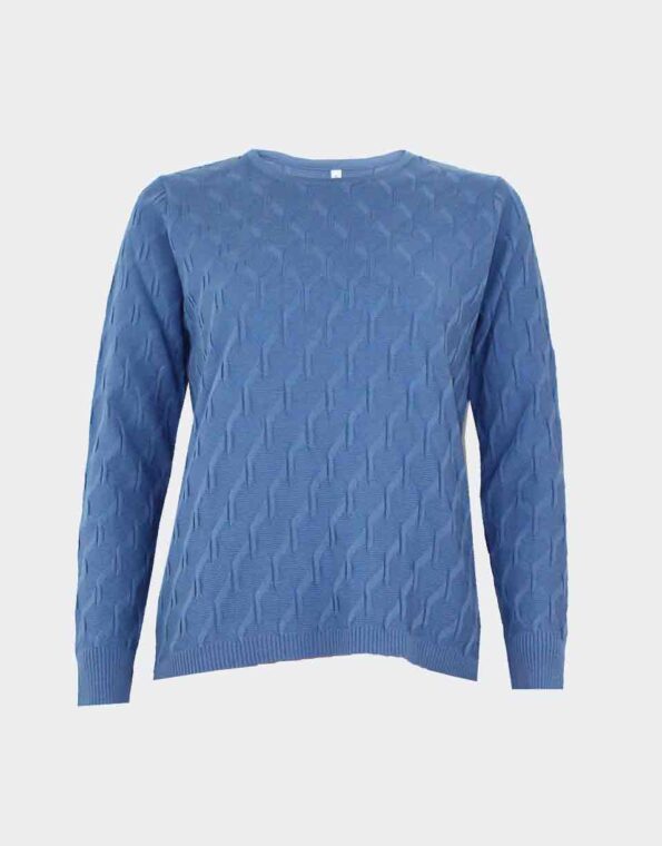 Jersey de mujer de punto cuello redondo acrílico