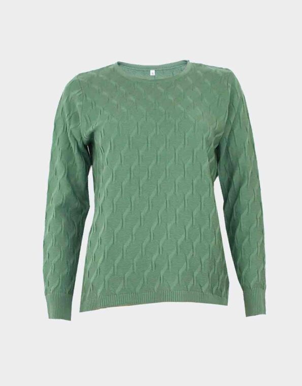 Jersey mujer cuello redondo acrilico