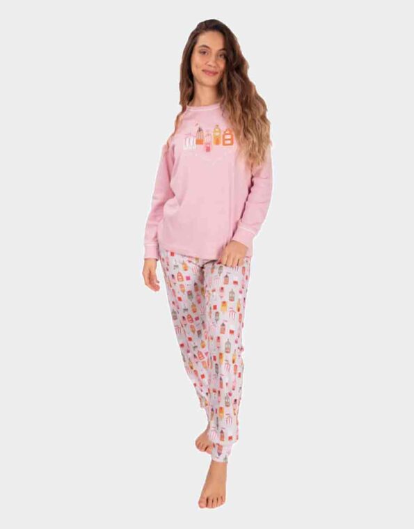 Pijama de mujer punto felpa