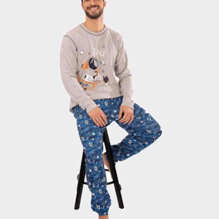 Pijama de hombre punto felpa