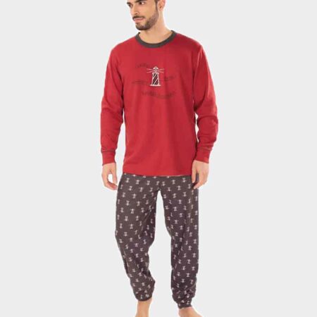 Pijama de hombre punto felpa