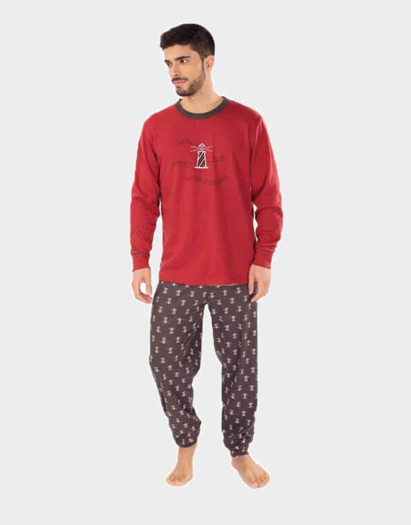 Pijama de hombre punto felpa