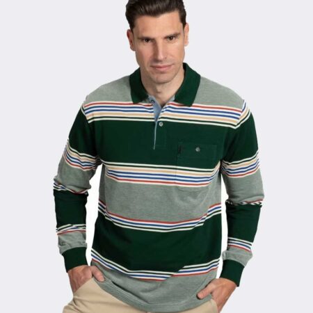 Polo hombre de punto manga larga