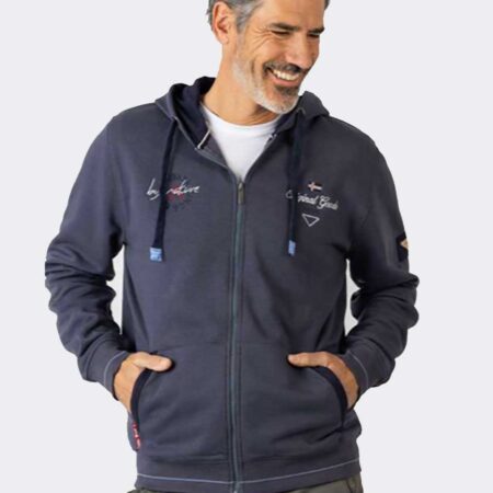 Sudadera hombre con cremallera y bolsillos privata