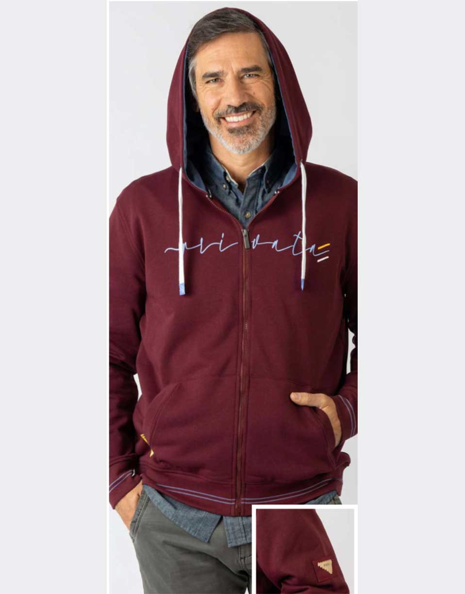 Chaqueta sudadera de hombre con cremallera y bolsillos privata