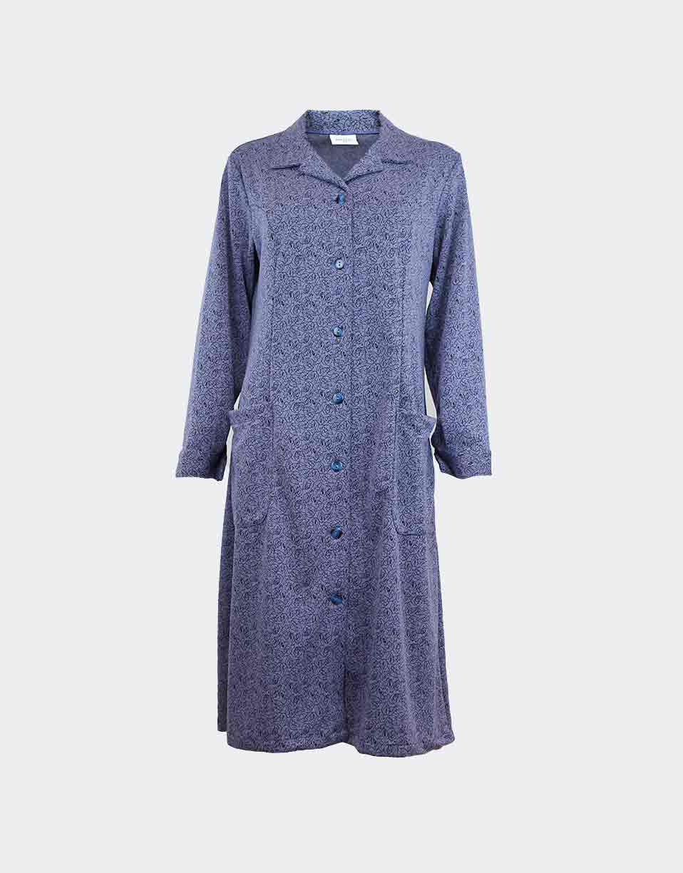 bata con cuello solapa clásica mujer punto