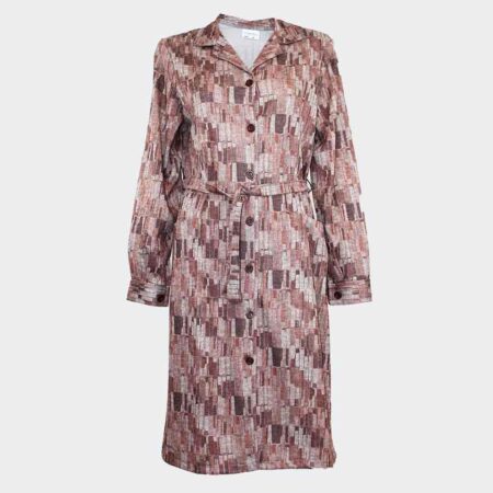 Bata de mujer punto cuello solapa