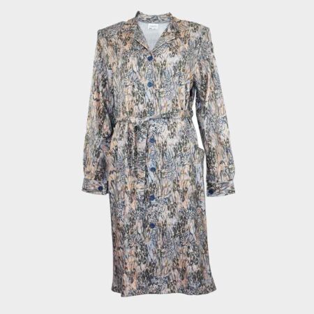 Bata de mujer punto cuello solapa